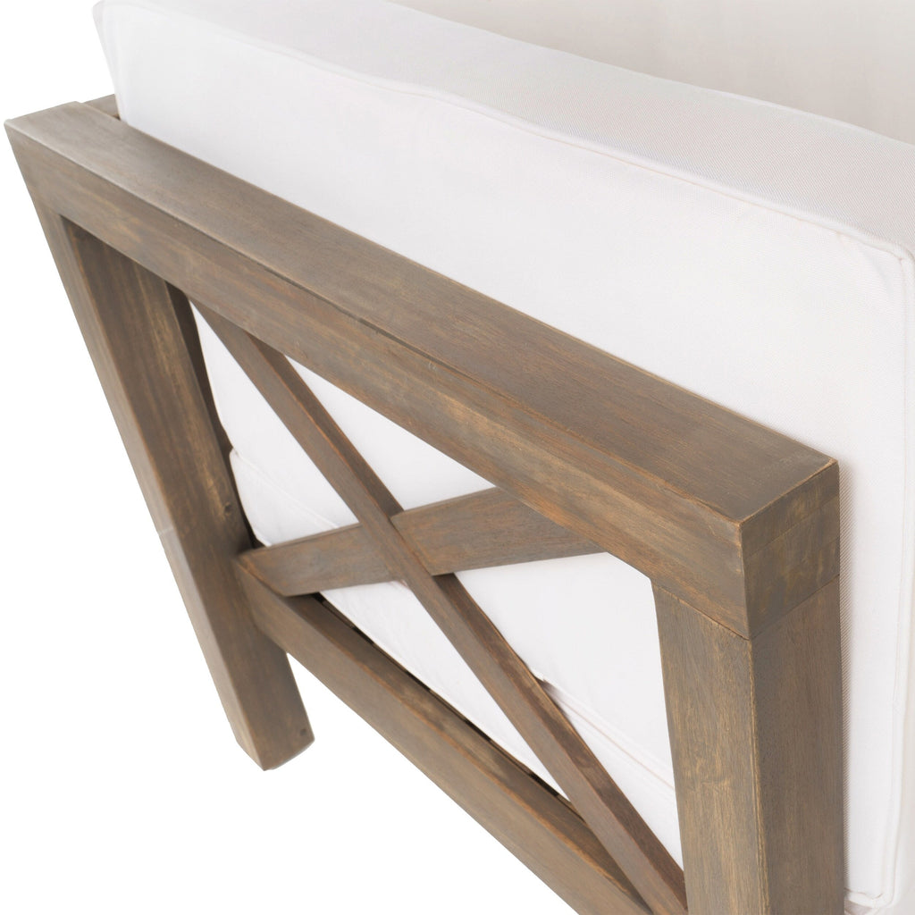 Ensemble de salon d'extérieur sectionnel Brava en acacia par Christopher Knight Home - 88,50 L x 88,50 l x 26,50 H
