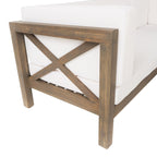 Ensemble de salon d'extérieur sectionnel Brava en acacia par Christopher Knight Home - 88,50 L x 88,50 l x 26,50 H
