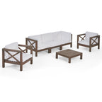 Ensemble de salon de jardin Brava en bois d'acacia, 6 pièces, par Christopher Knight Home