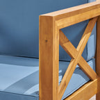 Ensemble de salon de jardin Brava en bois d'acacia, 6 pièces, par Christopher Knight Home