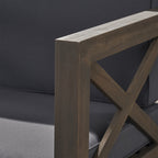 Ensemble de salon de jardin Brava en bois d'acacia, 6 pièces, par Christopher Knight Home