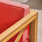 Ensemble canapé d'extérieur sectionnel et fauteuil club Brava en acacia par Christopher Knight Home