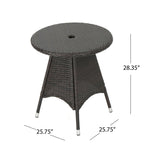Ensemble bistrot d'extérieur 3 pièces en osier Brayden par Christopher Knight Home - N/A