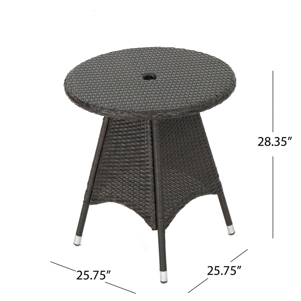 Ensemble bistrot d'extérieur 3 pièces en osier Brayden par Christopher Knight Home - N/A