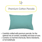 Taie d'oreiller en percale de coton BreathableBaby, pour oreiller pour enfant de 13 x 18/33 x 46 cm, couleur unie (lot de 2)