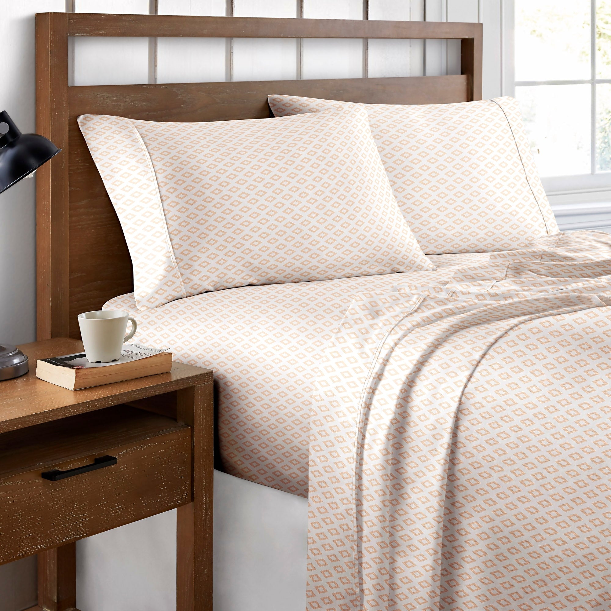 Parure de lit imprimée en percale de coton Brielle Home