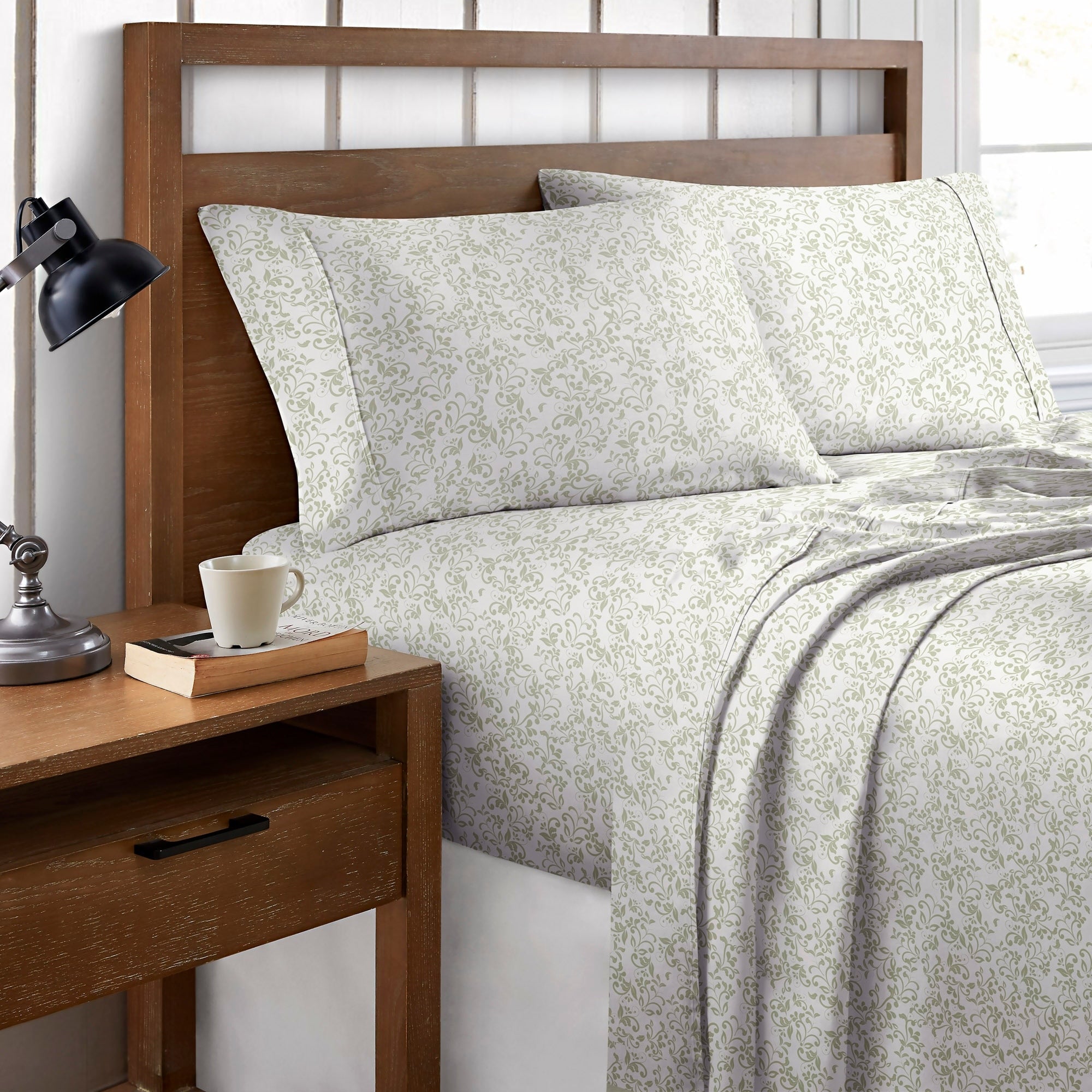 Parure de lit imprimée en percale de coton Brielle Home