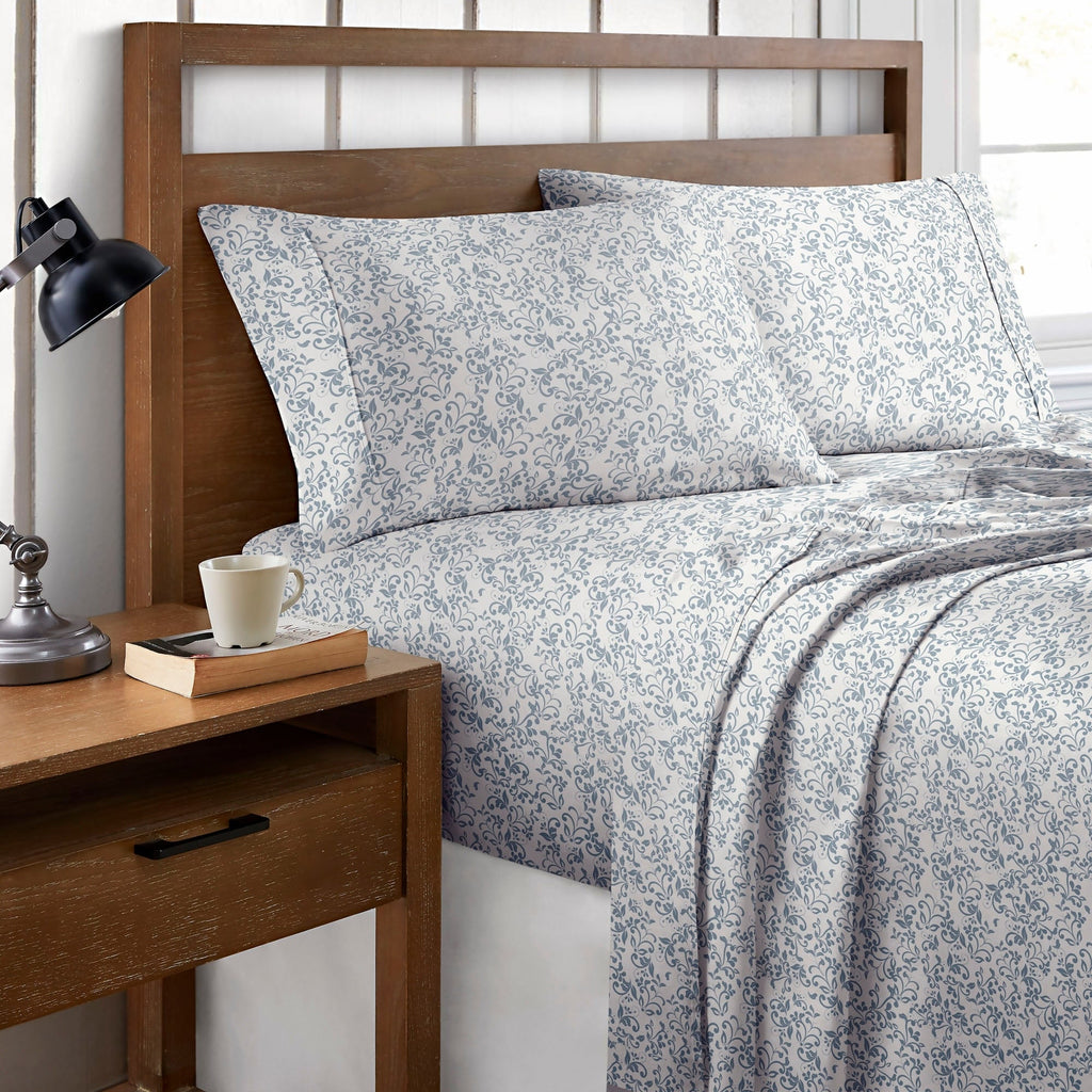 Parure de lit imprimée en percale de coton Brielle Home