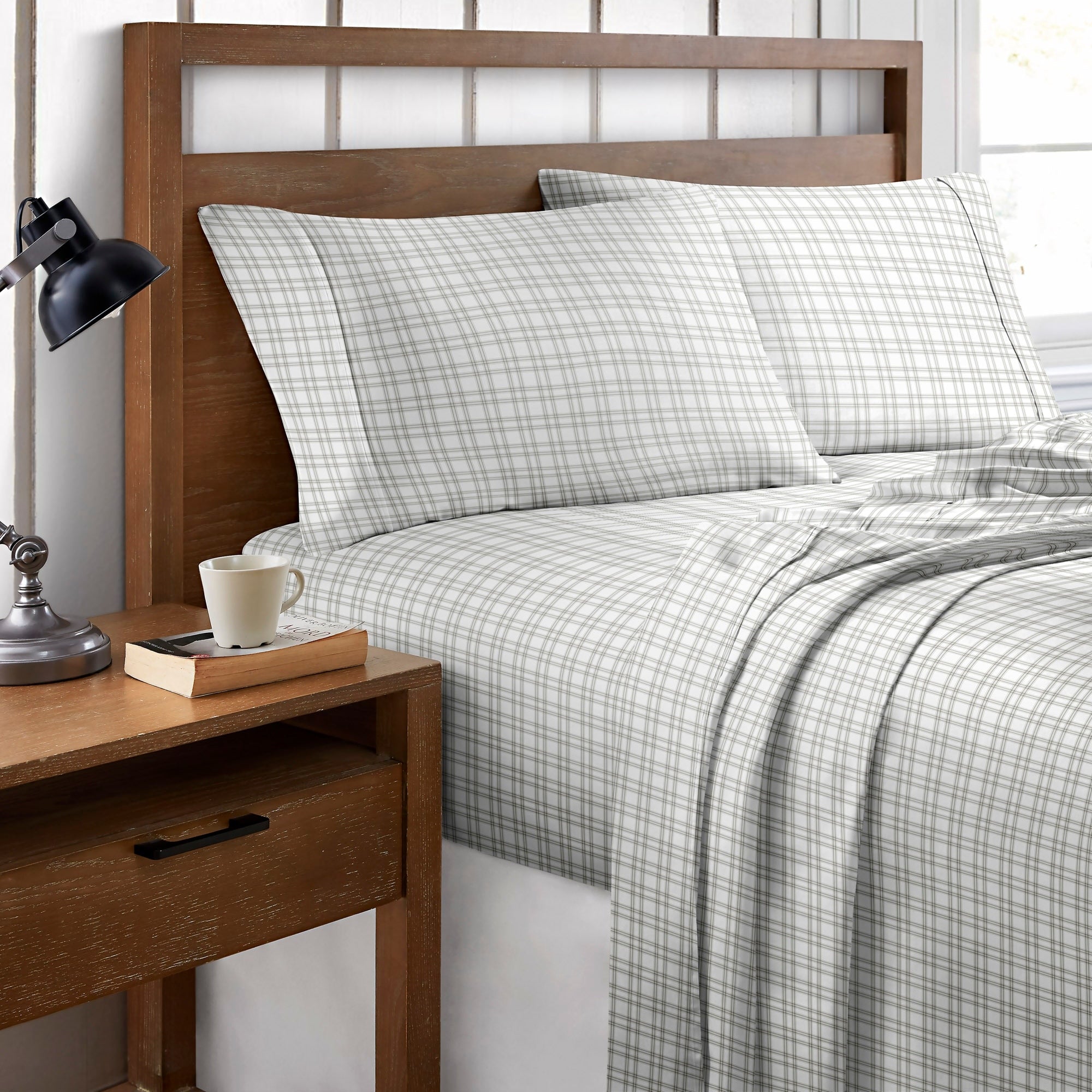 Parure de lit imprimée en percale de coton Brielle Home
