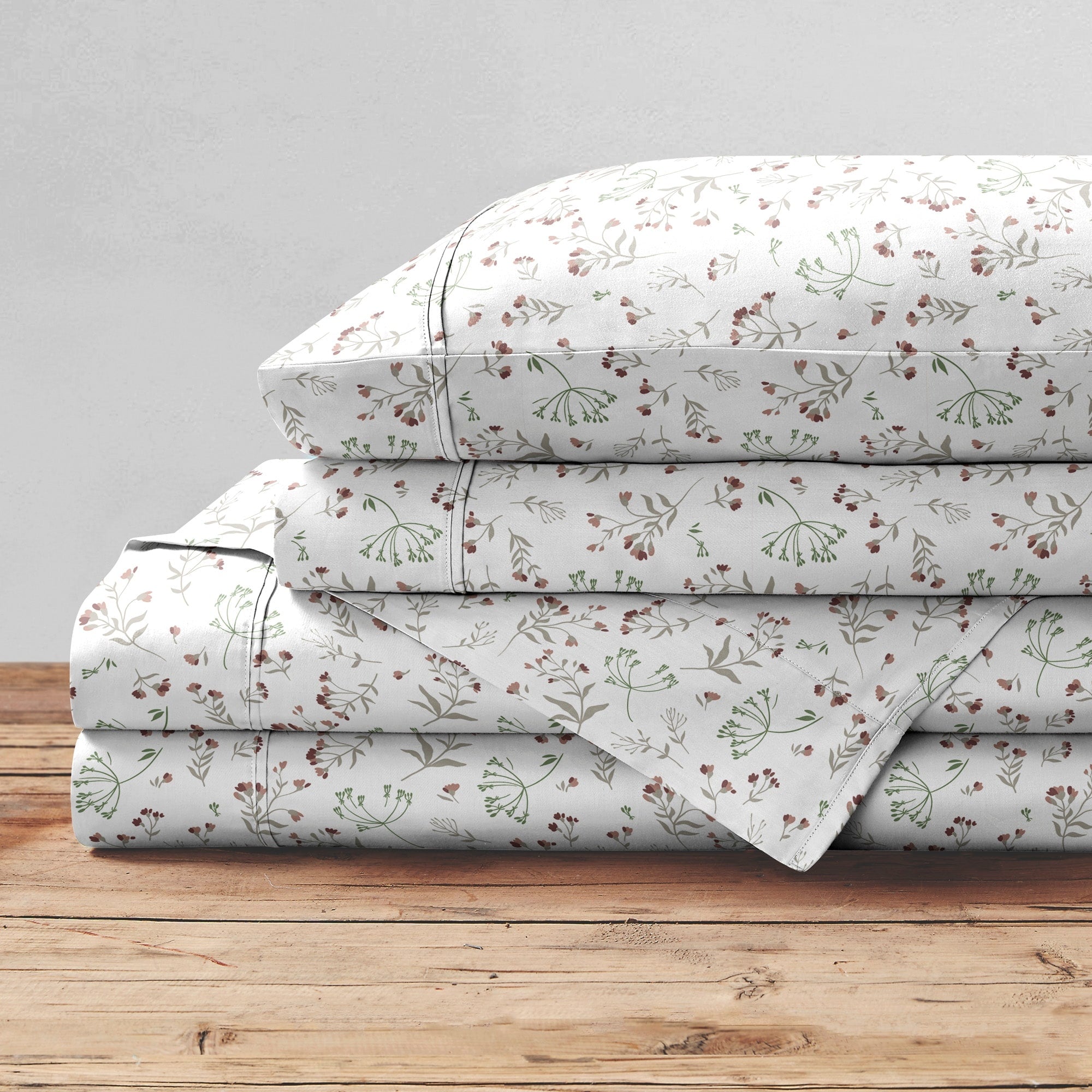 Parure de lit imprimée en percale de coton Brielle Home