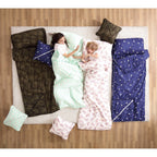 Tapis de sieste pliable Brielle Home imprimé camouflage vert avec oreiller intégré