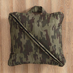 Tapis de sieste pliable Brielle Home imprimé camouflage vert avec oreiller intégré