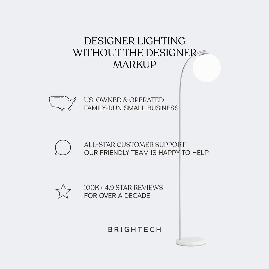 Lampadaire industriel Brightech Nova 74 po à 3 anneaux lumineux à DEL ultra-lumineux avec variateur à 3 voies