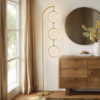 Lampadaire industriel Brightech Nova 74 po à 3 anneaux lumineux à DEL ultra-lumineux avec variateur à 3 voies