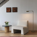 Lampadaire industriel Brightech Leaf de 53 po à DEL à intensité variable à 3 voies avec abat-jour empire en métal laiton