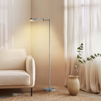 Lampadaire industriel Brightech Leaf de 53 po à DEL à intensité variable à 3 voies avec abat-jour empire en métal laiton
