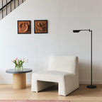 Lampadaire industriel Brightech Leaf de 53 po à DEL à intensité variable à 3 voies avec abat-jour empire en métal laiton