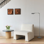 Lampadaire industriel Brightech Leaf de 53 po à DEL à intensité variable à 3 voies avec abat-jour empire en métal laiton