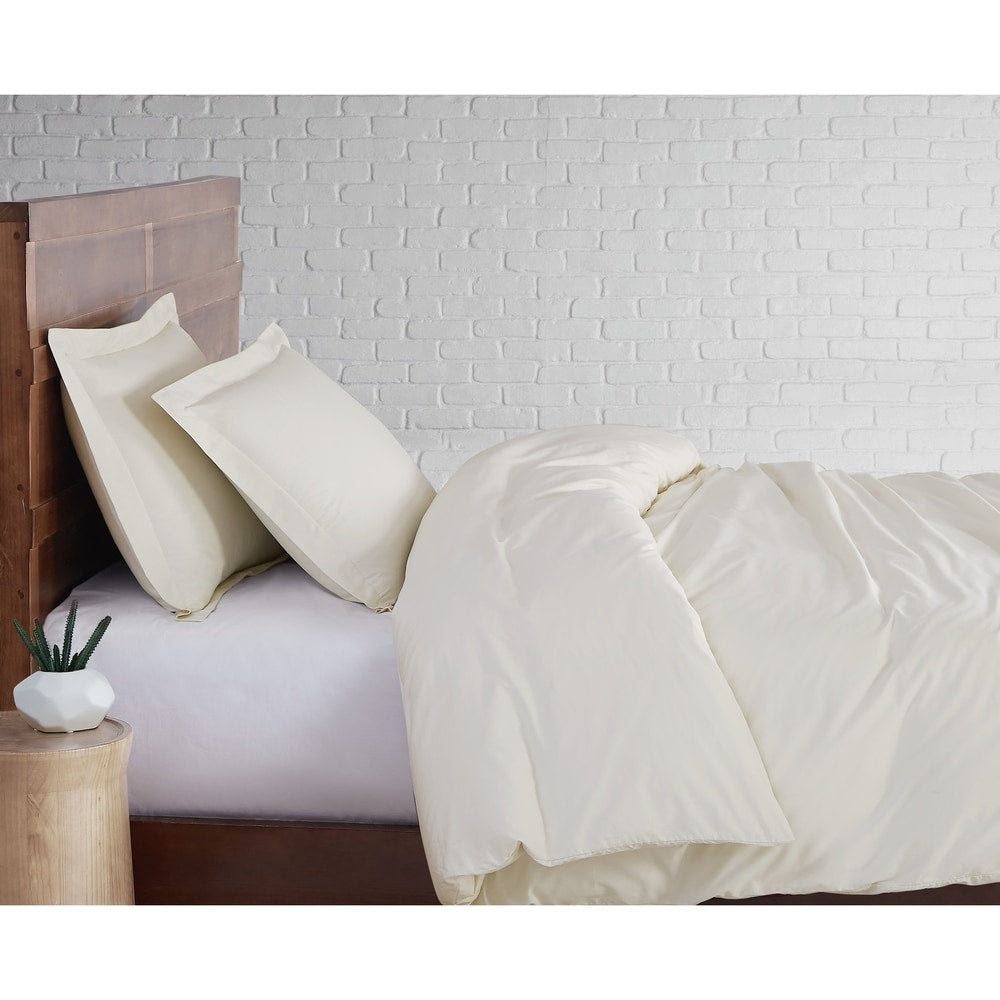 Parure de lit en percale de coton à tissage serré Brooklyn Loom