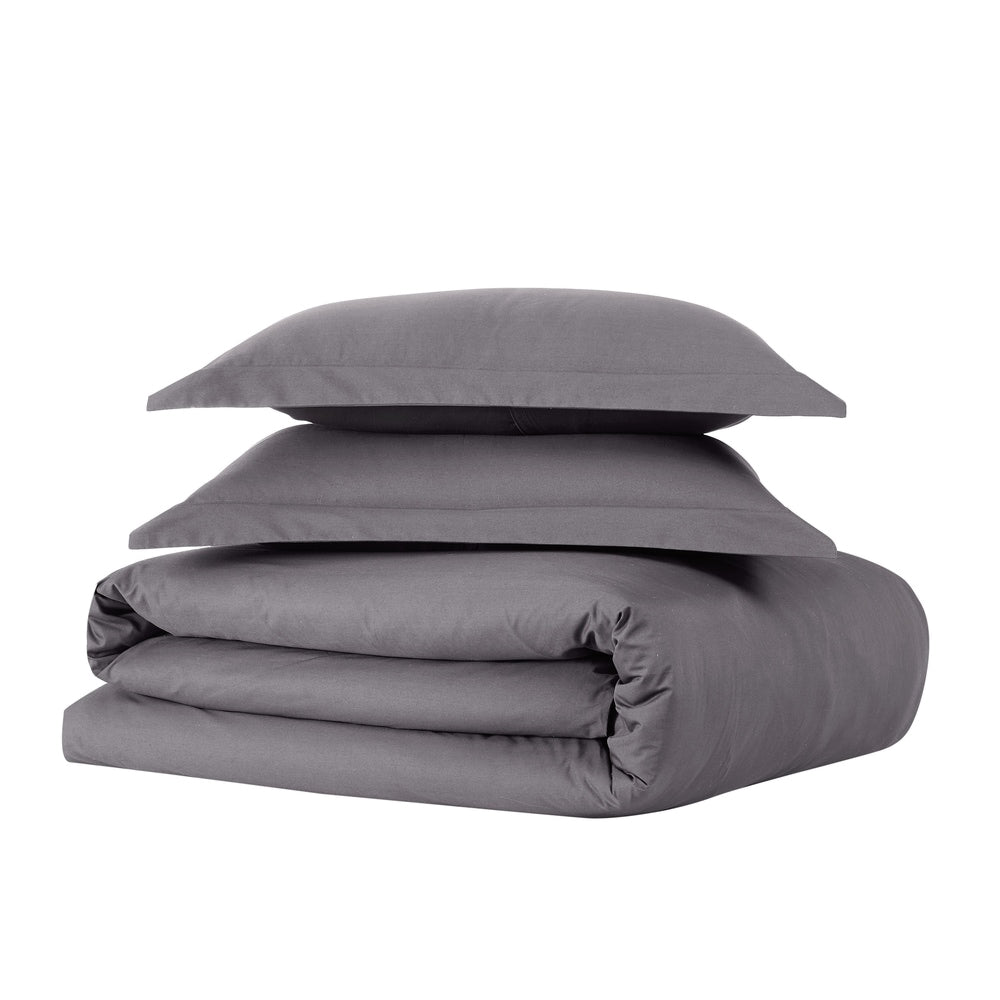 Parure de lit en percale de coton à tissage serré Brooklyn Loom