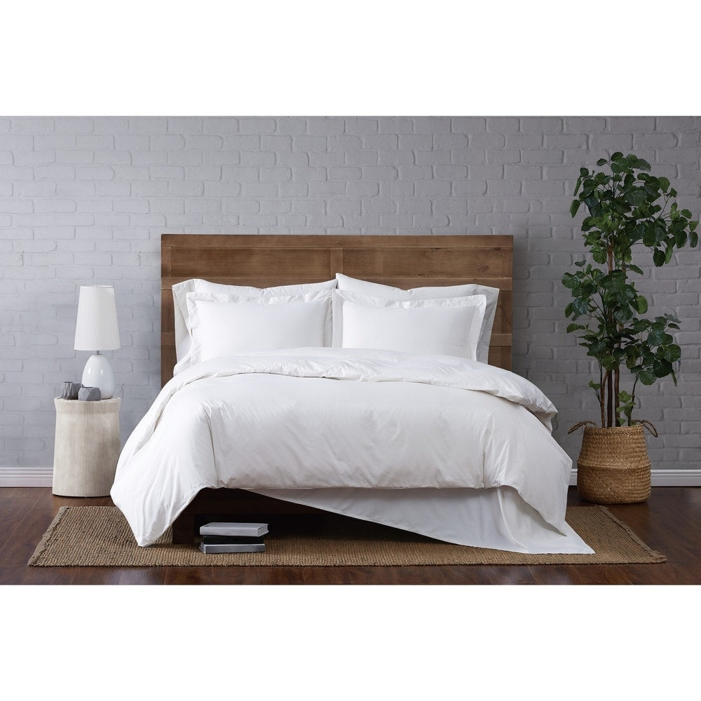 Parure de lit en percale de coton à tissage serré Brooklyn Loom