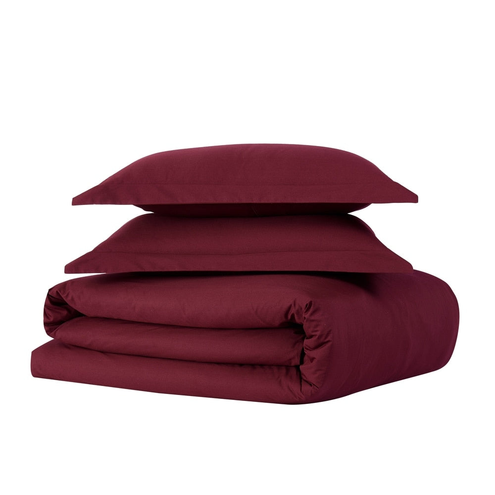Parure de lit en percale de coton à tissage serré Brooklyn Loom