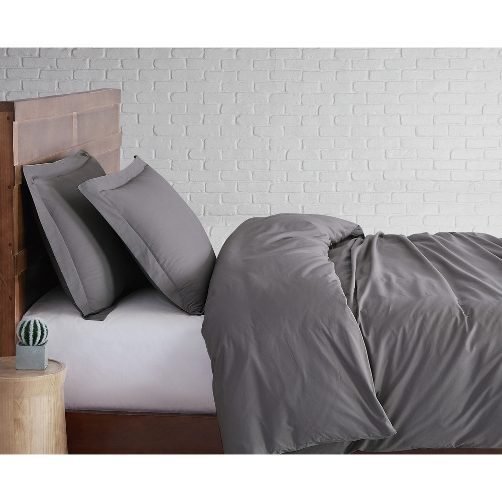 Parure de lit en percale de coton à tissage serré Brooklyn Loom