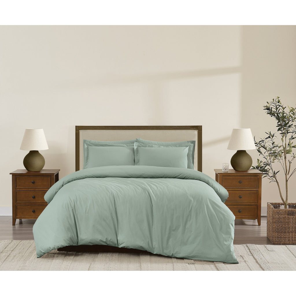 Parure de lit en percale de coton à tissage serré Brooklyn Loom