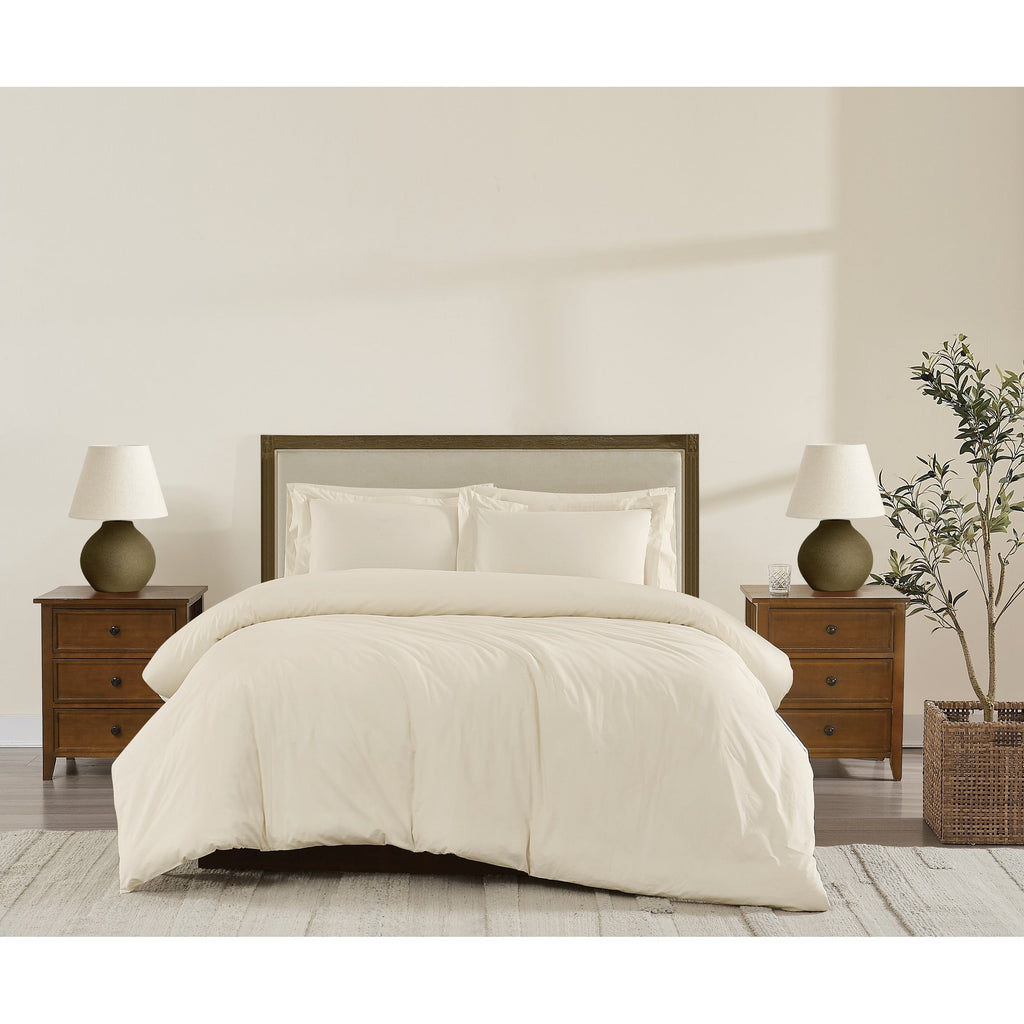 Parure de lit en percale de coton à tissage serré Brooklyn Loom