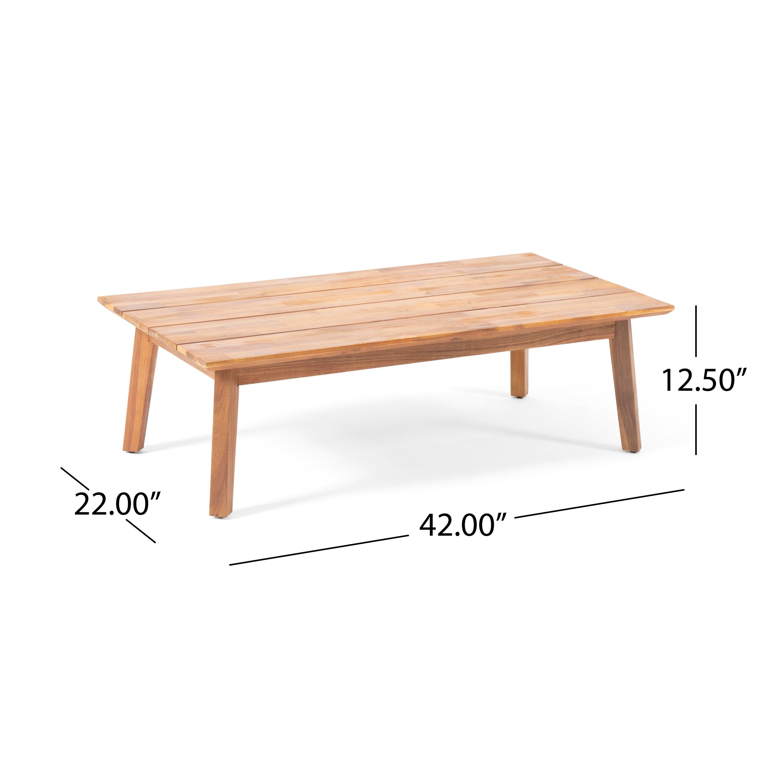 Ensemble causeuse d'extérieur en bois d'acacia Brooklyn avec table basse par Christopher Knight Home