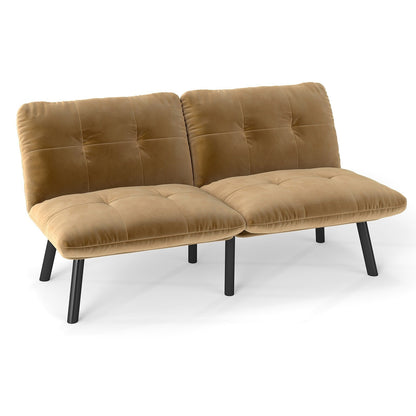 Canapé-lit convertible pliant moderne marron