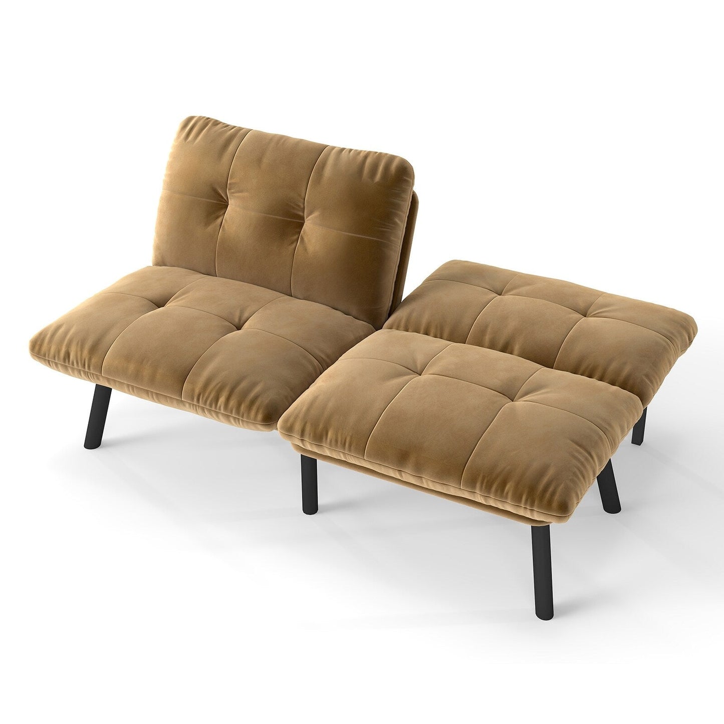 Canapé-lit convertible pliant moderne marron