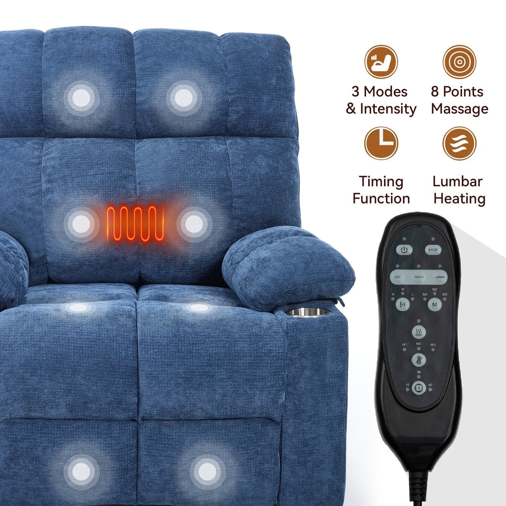 Fauteuil inclinable électrique à double moteur marron, position infinie, jusqu'à 350 lb, en chenille, mécanisme de mouvement robuste