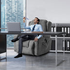 Fauteuil inclinable électrique marron avec chauffage, massage, chargement USB et rangement latéral, inclinaison réglable pour personnes âgées