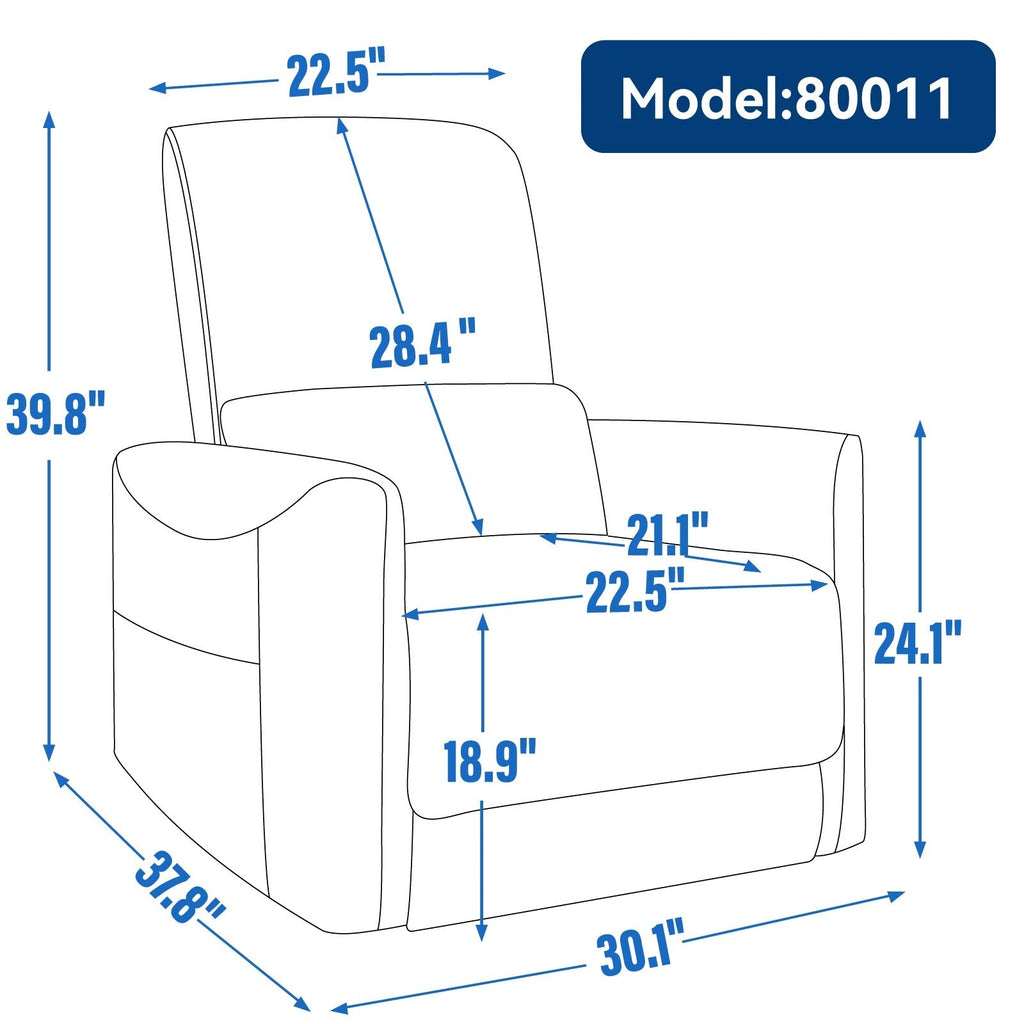 Fauteuil inclinable électrique ergonomique marron avec support pivotant et lombaire