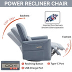 Fauteuil inclinable électrique ergonomique marron avec support pivotant et lombaire