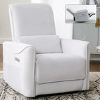 Fauteuil inclinable électrique ergonomique marron avec support pivotant et lombaire