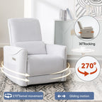Fauteuil inclinable électrique ergonomique marron avec support pivotant et lombaire