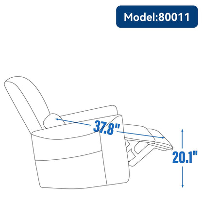 Fauteuil inclinable électrique ergonomique marron avec support pivotant et lombaire
