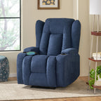 Fauteuil de massage inclinable marron avec chauffage, 5 modes, porte-gobelets, télécommande et fonction d'inclinaison manuelle