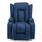 Fauteuil de massage inclinable marron avec chauffage, 5 modes, porte-gobelets, télécommande et fonction d'inclinaison manuelle