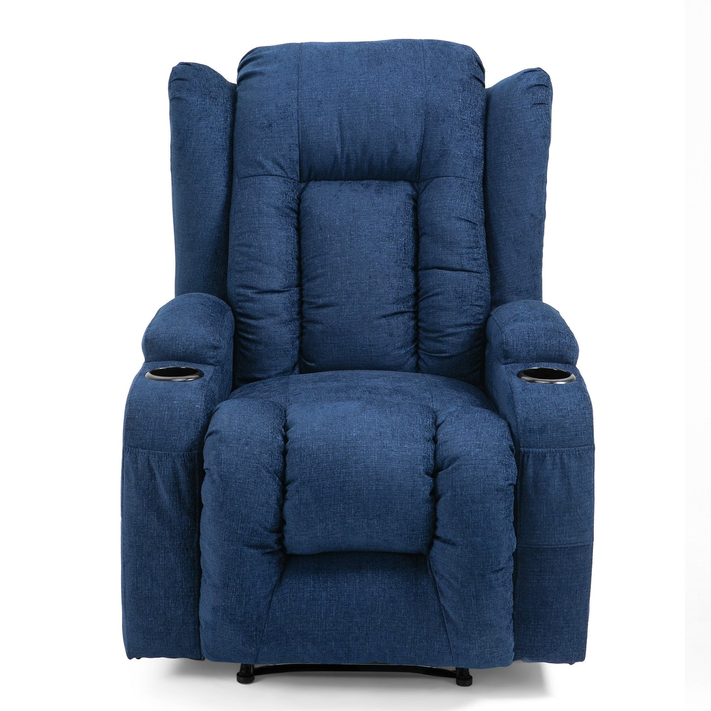Fauteuil de massage inclinable marron avec chauffage, 5 modes, porte-gobelets, télécommande et fonction d'inclinaison manuelle
