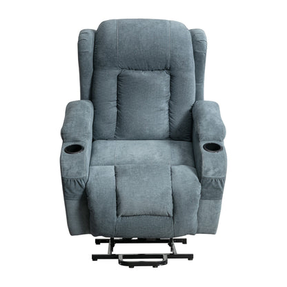 Fauteuil inclinable électrique marron avec chauffage et inclinaison réglable
