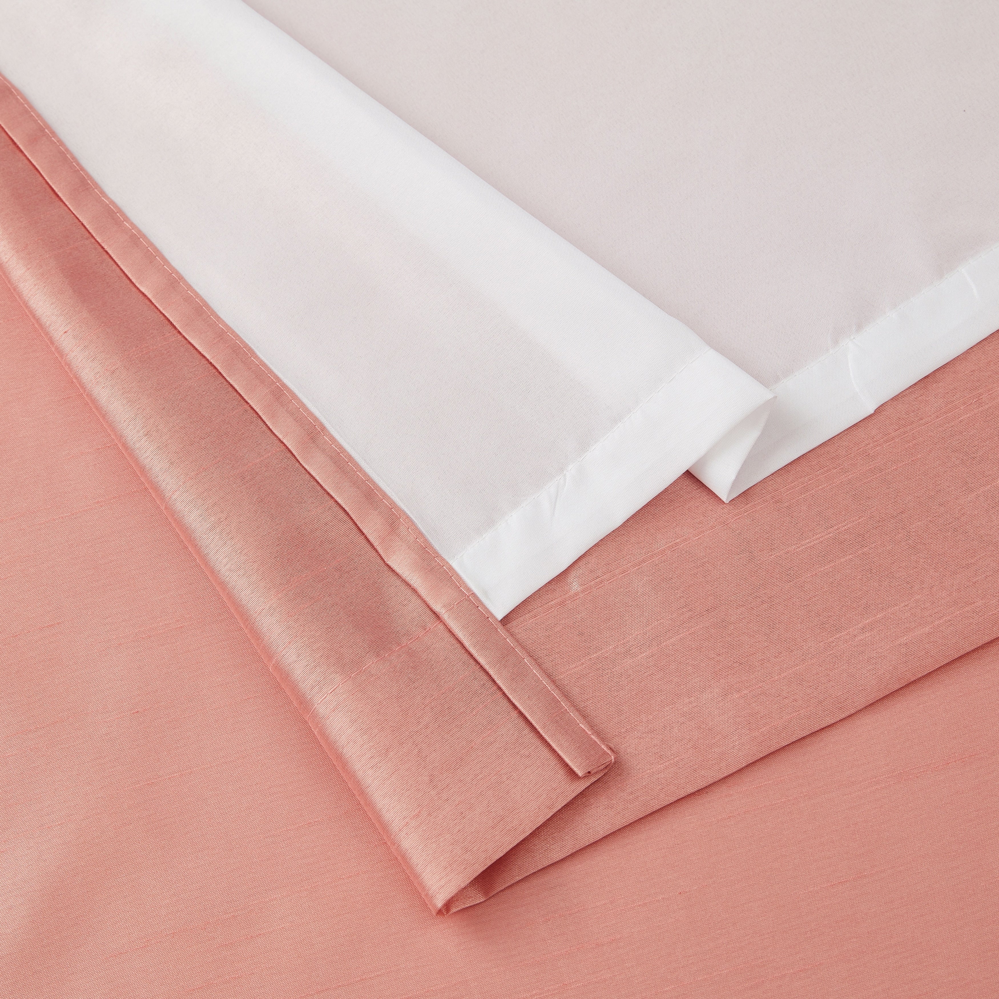 HLC.me Jefferson Rideau de fenêtre semi-transparent en imitation soie, filtrant la lumière, doublé, à œillets, pour chambre à coucher, 2 panneaux