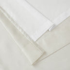 HLC.me Jefferson Rideau de fenêtre semi-transparent en imitation soie, filtrant la lumière, doublé, à œillets, pour chambre à coucher, 2 panneaux