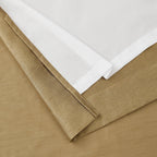 HLC.me Jefferson Rideau de fenêtre semi-transparent en imitation soie, filtrant la lumière, doublé, à œillets, pour chambre à coucher, 2 panneaux