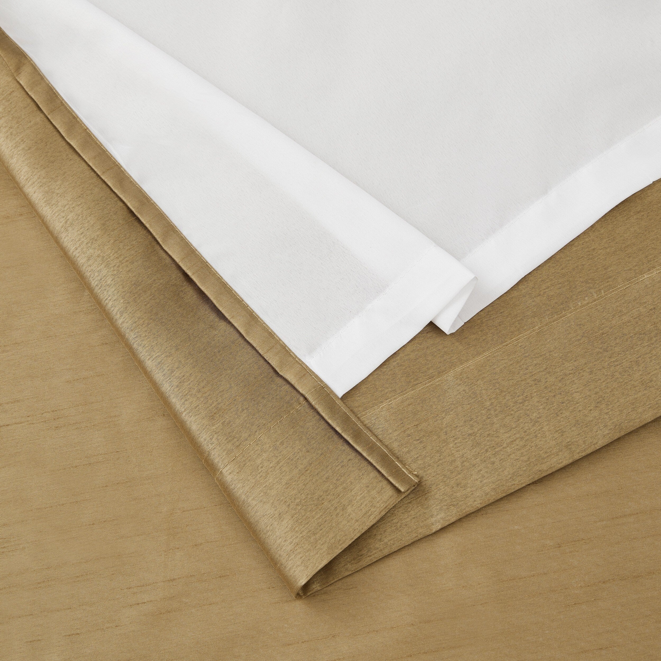 HLC.me Jefferson Rideau de fenêtre semi-transparent en imitation soie, filtrant la lumière, doublé, à œillets, pour chambre à coucher, 2 panneaux