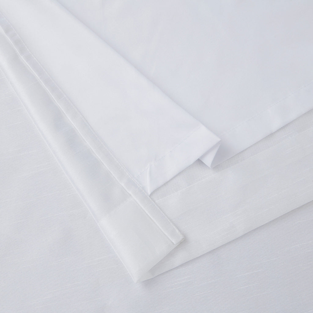 HLC.me Jefferson Rideau de fenêtre semi-transparent en imitation soie, filtrant la lumière, doublé, à œillets, pour chambre à coucher, 2 panneaux