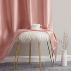 HLC.me Jefferson Rideau de fenêtre semi-transparent en imitation soie, filtrant la lumière, doublé, à œillets, pour chambre à coucher, 2 panneaux