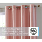 HLC.me Jefferson Rideau de fenêtre semi-transparent en imitation soie, filtrant la lumière, doublé, à œillets, pour chambre à coucher, 2 panneaux
